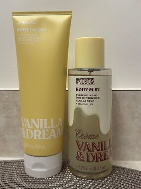 PINK Victoria's Secret Vanilla & Dreamy Body Lotion and Body Mist Set
